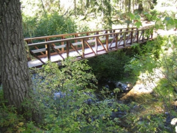 Foot bridge across the Lookinglass